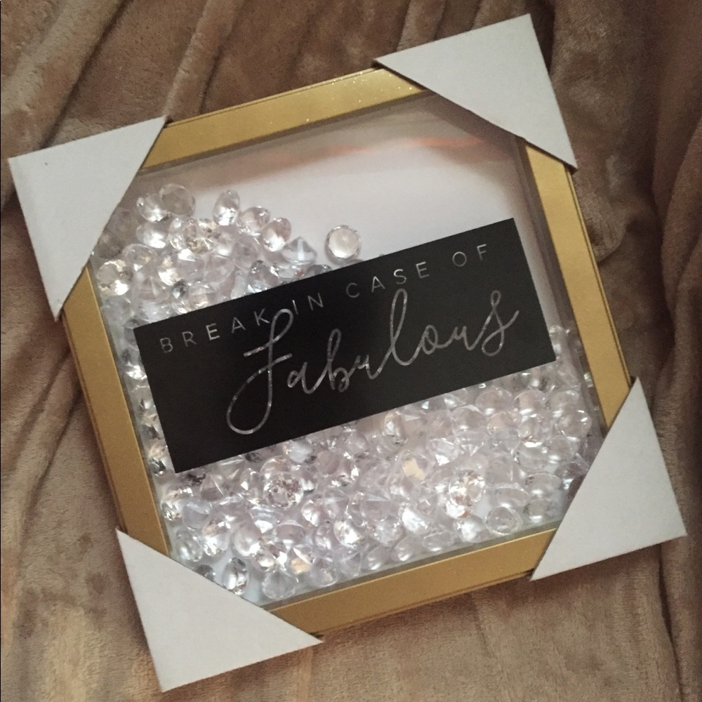 Gold Glass Decorative Plaque